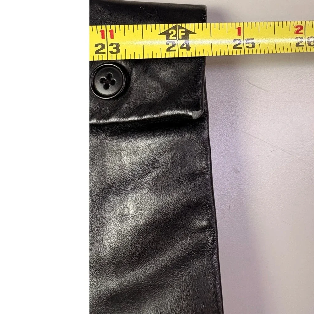 GAP Mens Genuine Leather Blazer Jacket Black Size M Button Up Style 77502400 Y2K